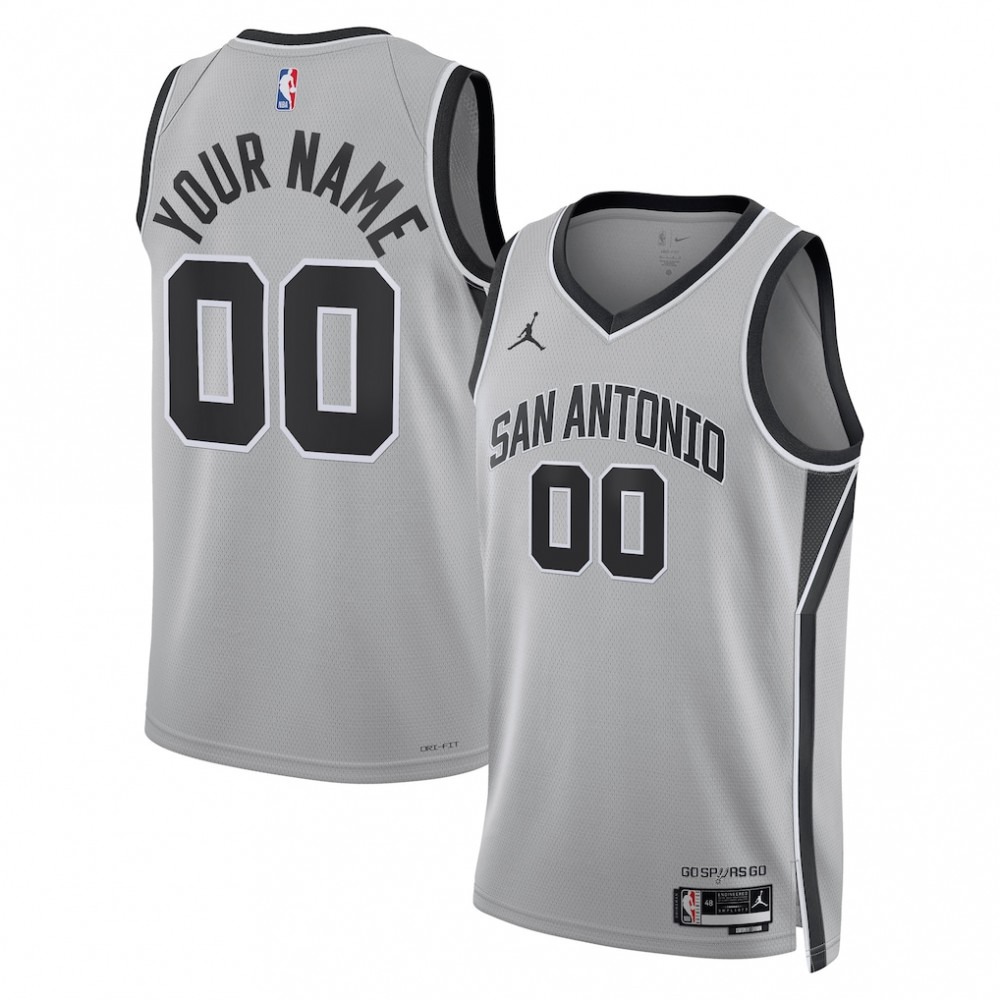 San Antonio Spurs Jordan Brand Unisex Swingman Custom Jersey - Statement Edition - Silver-Pro Kit Vault | Brand New 26/27 Sports Jerseys